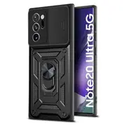 2PCS Slide Camera Lens Case for Samsung Galaxy A03S 166.6 Bumpers Armor Cover For Galaxy A03S 166.6 - Black Samsung A03S 166.6