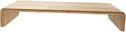 QUMIIRITY Bamboo Monitor Riser Stand Practical Office Desk Storage Rack for Computer Screens Durable Space Saving Desktop Organizer for Home Office Workstation Use
