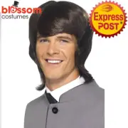 W765 60's Mop Top 70s Yeah, Yeah, Shaggy Beatles Bob Costume Groovy Wig Hair