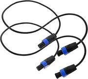 JEWEDECO 2pcs Instruments Wire Terminals Speaker Speakers Wire Terminal Connectors Component Cable Constant Led Driver Loudspeaker Cable Copper Black