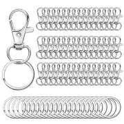 100PCS Swivel Snap Hooks with Key Rings, 50Pcs Key Chain Clip Hooks and 50Pcs...
