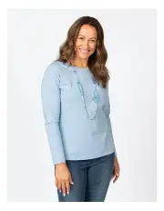 [Fella Hamilton] Camp Classic Long Sleeve Tee in Blue
