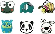 Tennis Racket Vibration Dampeners, Tennis Racket Shock Absorber, Colorful Tennis Accessories (6 pcs Cute Animal Pattern)
