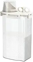 Food Storage Containers - Dry Food Storage Containers | Airtight Kitchen Storage For Cereal | Thicken Clear Canister Jars With Measuring Cup Thicken Clear Design Dry Food Dispenser