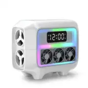 Bluetooth Speaker Stereo Loudspeaker Pad Led Light Alarm Clock Fast2259