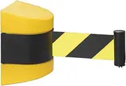 Retractable Barrier Retractable Queue Rope Barrier,Queue Barrier Belt,Magnetic Wall Mount, Queue Crowd Control Barrier System Chrome Post System(10m/32.8ft)