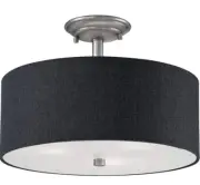 2 Millennium Lighting Jackson Semi-Flush Light, Brushed Pewter - 3123-BPW