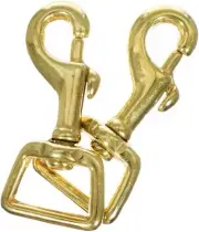 Brass Trigger Clip Swivel Snap Hooks - 3/4 Inches
