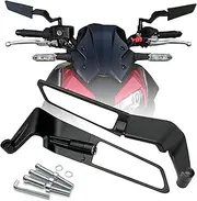 KAIQIVEM Motorcycle Mirrors Stealth Wind Wing Side Rearview Mirrors Compatible With Z900 Z650 Z500 Z400 MT03 MT07 MT09 SP CB500F Duk 390 GSX-8S GSXS 750 1000 Svartpilen 401
