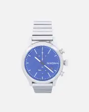 [NIXON] Nixon Station Chrono Watch Silver/indigo - Size ONE ONE Silver/Indigo D