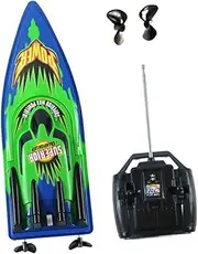 QUMIIRITY 1 Set High Speed Remote Control Boat Green Racing Ship with Strong Motor Water Cooling Control Includes Boat Remote Propellers for Pool and Beach Fun