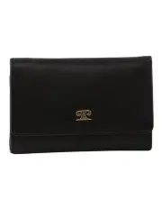 [PIERRE CARDIN] Leather Large Tri-Fold Wallet in Black
