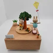 NEW Wodden Music Box Carousel Easter Puzzle Box