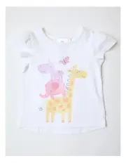 [Sprout] Essential Animal Stack T-Shirt in White