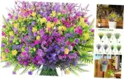 20 Bundles Fake Flowers Spring Artificial Flowers for Outdoors UV Resistant