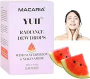 YUII Dew Drops Watermelon Niacinamide Facial Serum & Niacinamide Glow Serum,Makeup Primer,Lightweight Facial Serum & Priming Liquid Highlighter (Japanese Recipe)