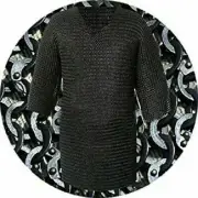 Flat Riveted With Flat Warser Chainmail shirt 9 mm Large Size Half sleeves