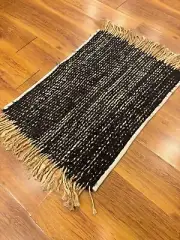 Black Kilim Rug, 2x3 ft Small Rug, Handwoven Kilim, Decorative Rug, Bohemian Rug