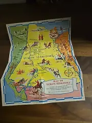 Yukon Territory Follow The Adventures Of "Sgt. Preston Of The Yukon" Map 1955
