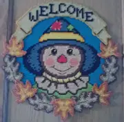Plastic Canvas *FINISHED* Item----Scarecrow Wreath