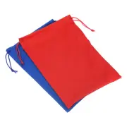 Ski Goggle Bag, 2 Pack Microfiber Snow Goggles Case Drawstring Pouch Blue Red