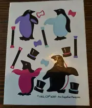 Vintage Stickers Put Together Penguins 1 Sheet 1982 CTP 4009