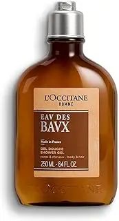 L'OCCITANE Eau des Baux 2 in 1 Shampoo & Shower Gel 250ml | Rugged & Woody Scent | Luxury Men's Beauty Hair & Body Wash