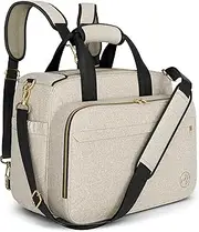 Mellories 4 in 1 Convertible Diaper Bag Tote for Baby Boys and Girls - Converts into Diaper Backpack, Baby Tote Bag, Stroller Bag and Crossbody Diaper Bag - Beige Baby Travel Bag - Gift for Mom