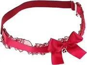 [BESTYASH] Elegant Band Leg Garters Bow Bell Leg Ring Jewelry for Women Girls Belts for Special Events Dark Red