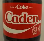 Share A Coke With Caden 2025 Limited Edition Personalized Coca Cola Bottle