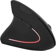 Left Handed Wireless Ergonomic Vertical Mouse for PC Laptop with Adjustable DPI,Colorful Decorative Lights,and 6 Programmable Buttons