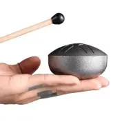 Mini Glucophone 3 Inch 6Notes Steel TongueDrum Handpan Ethereal Drum Music Drum