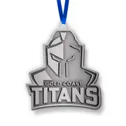 Gold Coast Titans NRL Metal Ornament Christmas Tree Decoration