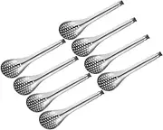 Cabilock Stainless Steel Serving Utensils Set 8pcs Cooking Slotted Spoons for Kitchen Restaurant Sieve Spoon