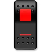 Moose Utility Division Rocker Switch - On/Off - Red | MOOSE PWR-GNR