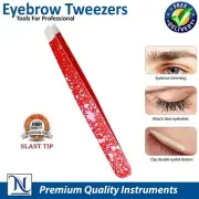 Professional Eyebrow Tweezers Slant Tip Precision Hair Tweezer for Men&Women