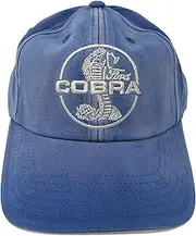 Shelby Cobra Hat for Men - Ford Cobra Mustang Adjustable Racing Baseball Cap Blue