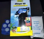 Tetra Aquarium Whisper 40i Internal Power Filter & Tetra Whisper Filter Scrubber