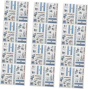 ERINGOGO 24pcs Football Flag Stickers Match Face Decals for Fans Cheerful Sticker Decals for Sports Events