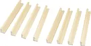 8 PCS Natural Wood Domino Holder Stand Display Base Mahjong Rack Tray Simple, Stylish, and Versatile Entertainment Solution,Ideal for Scrabble Tiles, Rummikub, and Domino Games