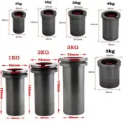 High Purity Graphite Casting Melting Crucible 1KG/2KG/3KG For Gold Silver