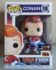 FUNKO GAMESTOP EXCLUSIVE #18 CONAN O'BRIEN SUPERHERO POP MIB!
