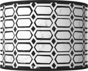 Rhombi White Giclee Round Drum Lamp Shade 15.5x15.5x11 (Spider)