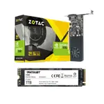 索泰 ZOTAC GT 1030 2GB GDDR5 HDMI/VGA & 博蒂 P300 1TB M.2 PCI-E SSD 超值禮包