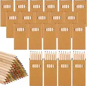 TBoxBo 120Pcs/20 Boxs Boxs Colored Pencils Bulk Mini Drawing Pencils Set for Kids, 3.5inch Short Fat Color Pencils for Adult Coloring Books, Classroom School Drawing Birthday Wedding Party Favors