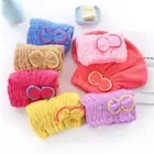 Coral Velvet Hair Drying Wrap Towel Hydrophilic Wrap Head Towel Cap Women