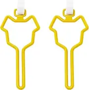 2 PCS Hands-Free Dog Poop Bag Holder, Lightweight Clip with Velcro for Attaching Pet Waste Bags to Leash, Non-Slip Design, Durable Plastic Poop Bag Dispenser for Outdoor Walks and Hikes
