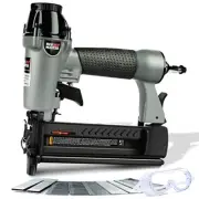 PNEUMATIC BRAD NAILER Nail Gun Staple Nails with Case Safety Glasses NEU MASTER
