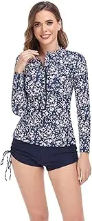 [Generic] 2023 New Long-Sleeved Sunscreen Swimsuit European and American high Waist Split surf Suit Cross-Border Bikini Swimsuit Female Diving Suit Floral Color XXL