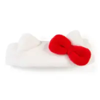 在飛比找樂天市場購物網優惠-小禮堂 Hello Kitty 造型耳朵絨毛鬆緊束髮帶《白紅